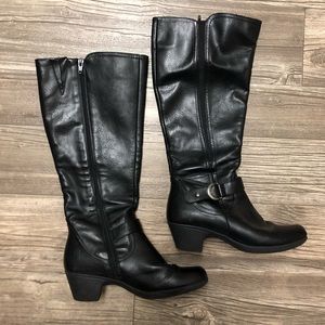 Black riding boots